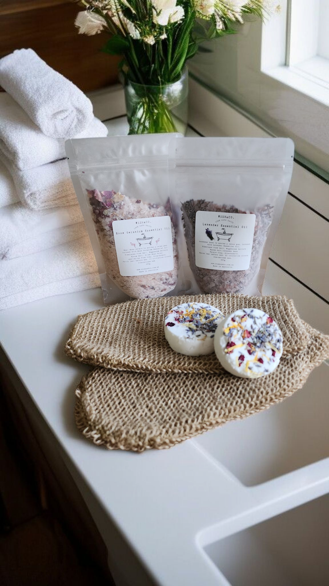 Luxe Bath Salts - Bamboo Body Exfoliating Glove