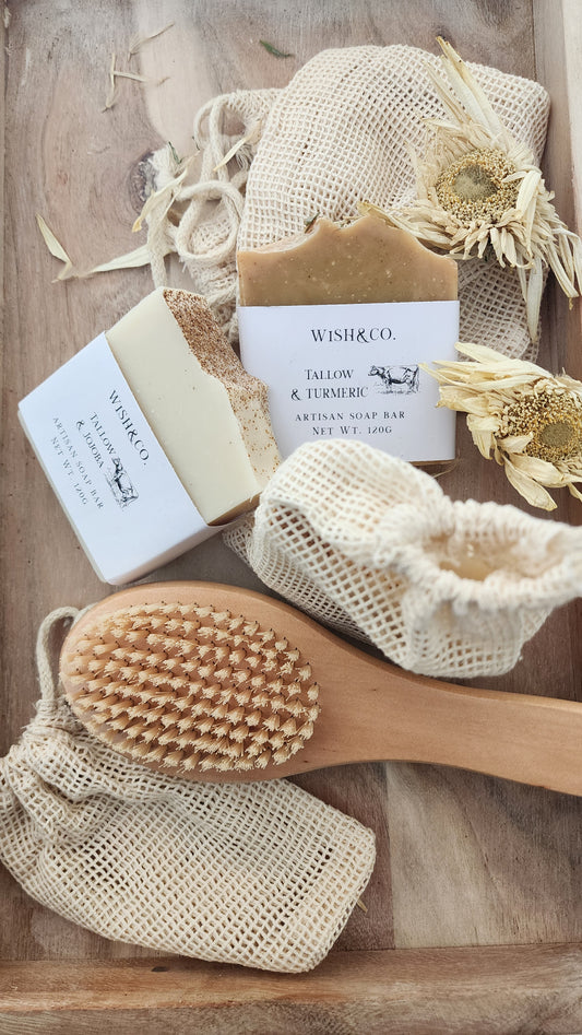 Wooden Bath Brush with Pumice