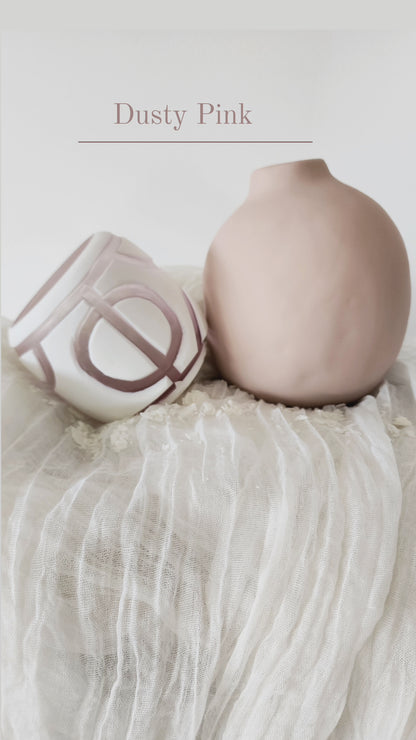 Tealight Holder & Dusty Pink Vessel