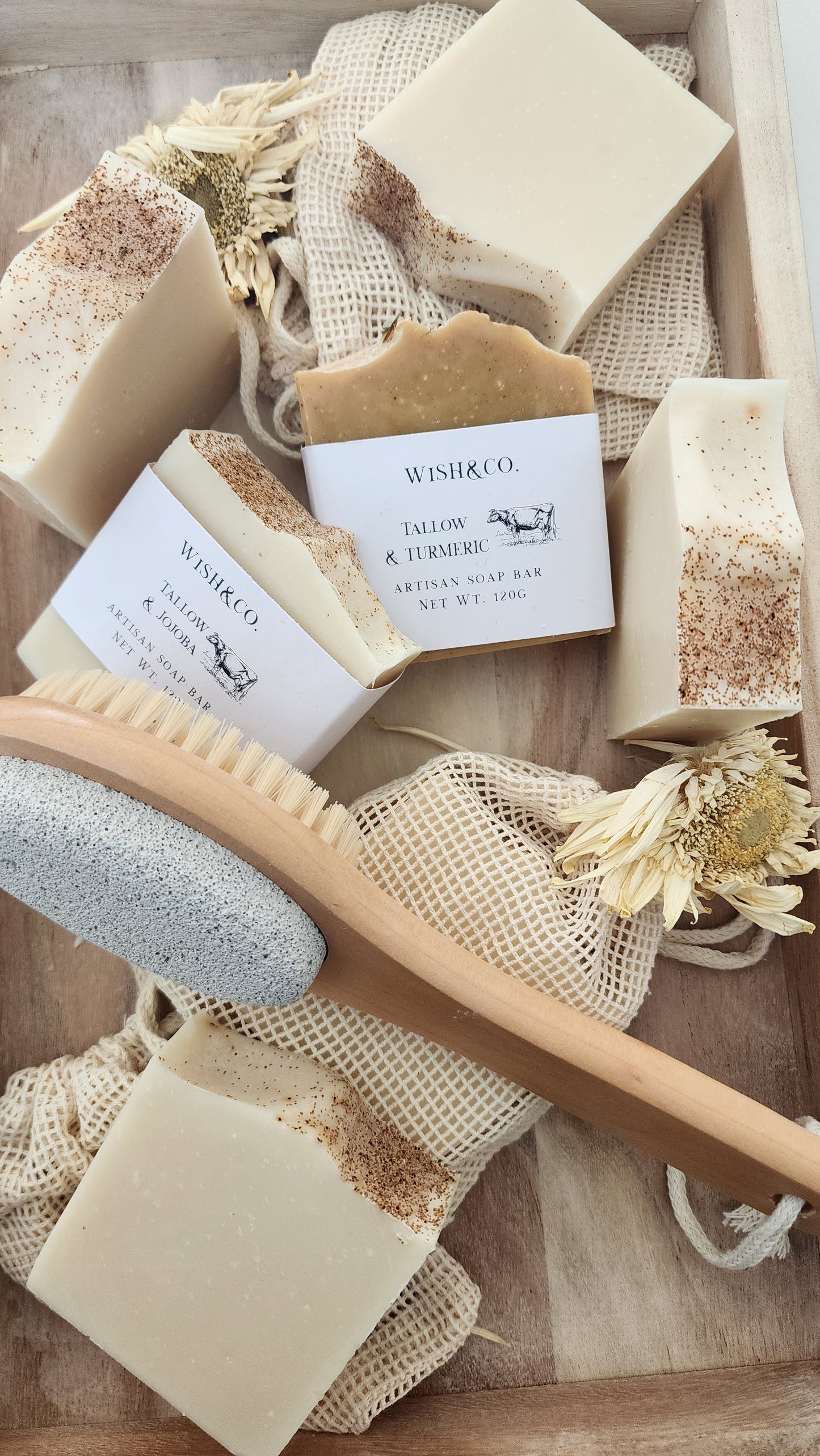 Wooden Bath Brush with Pumice